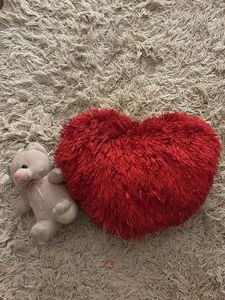 Red Heart Pillow Plush Toy Combo