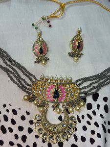 Elegant Peacock Design Necklace &amp; Earrings Set