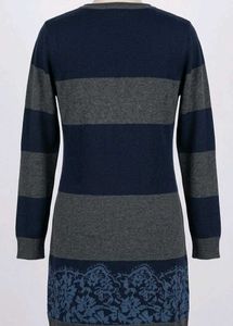 Designer-Style Knit Striped Top