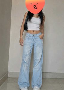 tomboy y2k.Light Wash Flare Jeans
