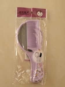 Comb with Mirror - Purple