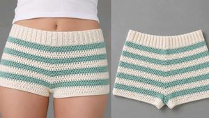 Crochet Striped Shorts