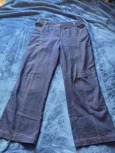 Dark Wash Denim Flare Pants