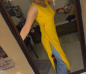 Vibrant Yellow Sleeveless Kurta