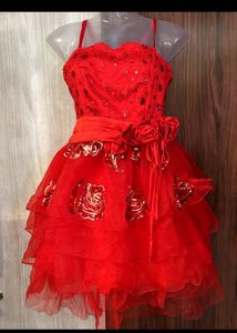 Korean Red Party Wear Gorgeous Dress❤️