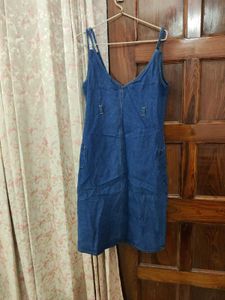 Denim Button-Up Midi Dress