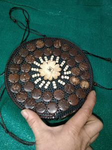 Boho Round Coconut Shell Bag