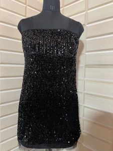 Black Mini Sequence Dress