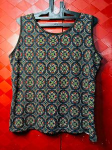Boho Print Sleeveless Top