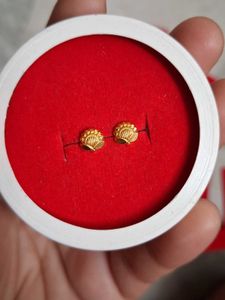 Golden Stud Earrings Gold
