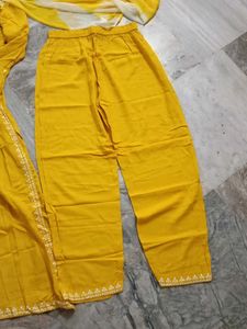 Yellow Kurta Set with Dupatta