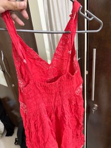 Embroidered Red Sundress