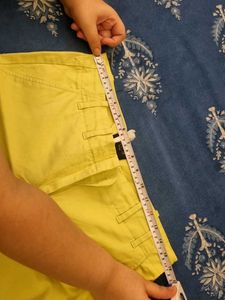 Bright Yellow Cropped Pants