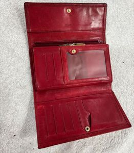 Stylish Red Leather Wallet