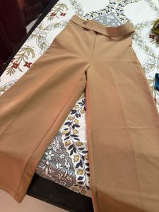 Stylish Camel Wide-Leg Pants
