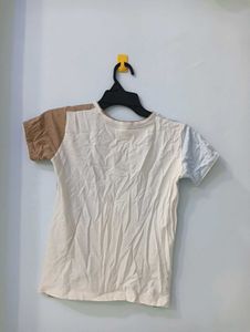 Boys Striped Tee with Palm Tree Detail