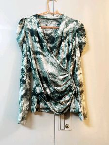 Stylish Ruched Wrap Top