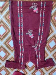 Maroon Embroidered Salwar Suit