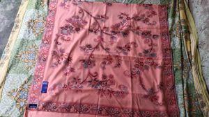 Elegant Pink Floral Scarf &amp; Stole shwal