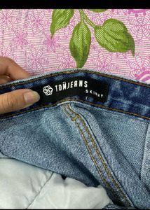 Denim Button-Front Mini Skirt