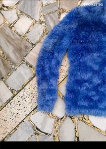 Blue Fuzzy Knit Sweater