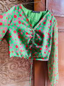 Vibrant Floral Print Lehenga Choli Set