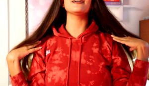 Brand New Red Crop Hoodie