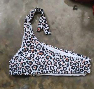 Leopard Print Bikini Top