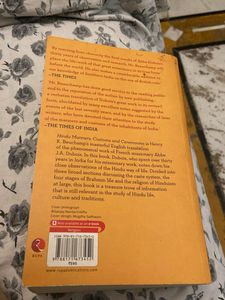 Hindu Manners, Customs &amp; Ceremonies Book