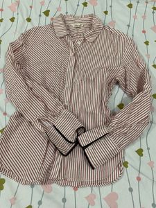 Striped Button-Up Shirt