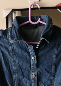 Stylish Denim Puff Sleeve Top