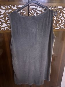 Gray Sequin summer Tank Top