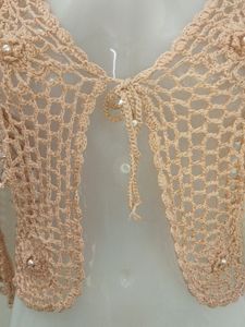 PEARLS CROCHET CROP JACKETS