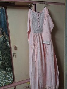 Pretty Pink Embroidered Kurta