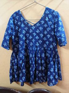 Boho Blue Printed Kurta / Top