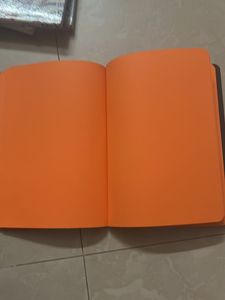Beautiful Semi hard Hound Orange Pages Notebook