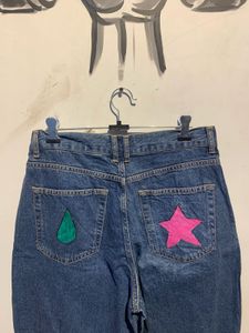 Anime Patch Denim Pants