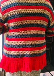 Handmade Striped Knit Cardigan no damages