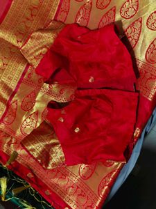 green saree with blouse ❤️❤️🩵