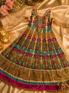 Beautiful hand Embroidered anarkali set