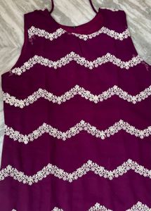 Elegant Purple Embellished Gown