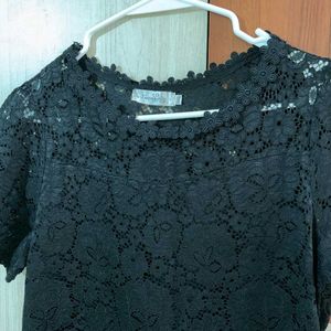 Elegant Black Lace Top