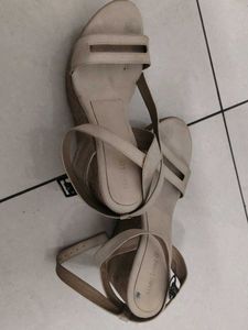 Stylish Beige Heeled Sandals