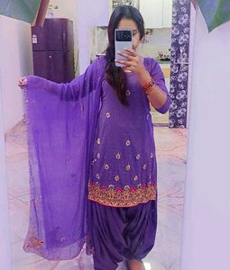 Elegant Purple Kurta Set with Dupatta