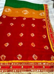 Vibrant Bandhani Saree