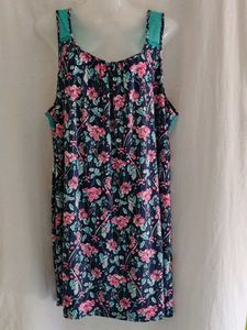 Floral Print Sleeveless Mini Dress