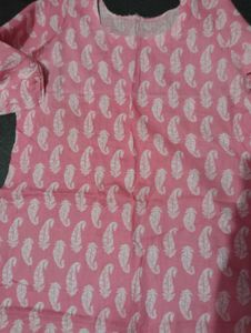 Pink Paisley Print barbie Kurta