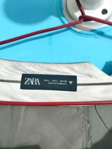 High-Waisted Wide-Leg Trousers and shirt from zara