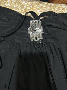 Sparkling Embellished Black Halter top