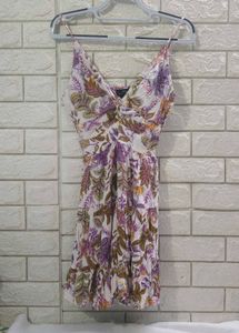 Boho Floral Print Mini Dress
